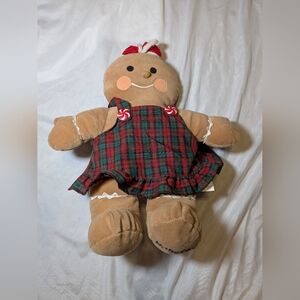 Vintage 1994 Gibson Greetings Plush Gingerbread Girl About‎ 13 Inches Tall